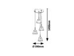 Pendul Aviana, metal alb, abajur transparent, LED 24W, Ø390MM - imagine 5