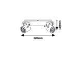 Spot April, metal mentă, GU10 x2 MAX 5W, L320MM - imagine 5