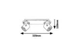 Spot April, metal roşu, GU10 x2 MAX 5W, L320MM - imagine 4