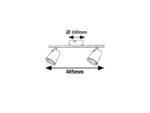 Spot Solange, metal alb, LED 12W, L405MM - imagine 4