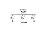 Spot Solange, metal alb, LED 18W, L605MM - imagine 4