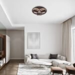 Plafonieră Capriana, metal maro metalizat, LED 18W, Ø380MM