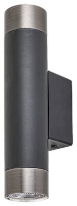 Aplică Zircon, metal negru mat, abajur argintiu, GU10 x2 MAX 5W, Ø52MM, L90MM, H235MM - imagine 3
