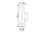 Aplică Zircon, metal negru mat, abajur argintiu, GU10 x2 MAX 5W, Ø52MM, L90MM, H235MM - imagine 4