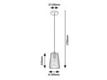 Pendul Azurine, metal auriu, abajur albastru, E27 x1 MAX 40W, Ø150MM, L150MM, H1750MM - imagine 6
