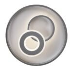 Plafonieră Celinda, metal crom, abajur alb, LED 40W, Ø400MM - imagine 7