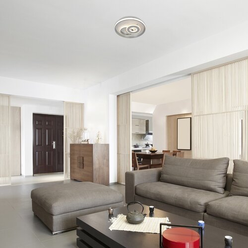 5230-e.jpg Plafonieră Celinda, metal crom, abajur alb, LED 40W, Ø400MM - imagine 1