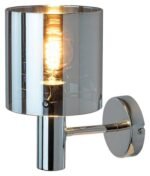 Aplică Donati, metal crom, abajur fumuriu, E27 x1 MAX 60W, Ø150MM, H250MM - imagine 3