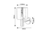 Aplică Donati, metal crom, abajur fumuriu, E27 x1 MAX 60W, Ø150MM, H250MM - imagine 5