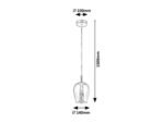 Pendul Petunia, metal crom, abajur fumuriu, E27 x1 MAX 15W, Ø140MM, L140MM - imagine 6