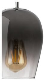 Pendul Petunia, metal crom, abajur fumuriu, E27 x1 MAX 15W, Ø140MM, L140MM - imagine 5