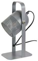 Veioză Ronnie, metal gri, E14 x1 MAX 25W, Ø100MM, L150MM, H285MM - imagine 3