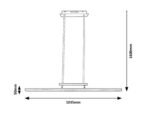 Pendul Yordana, metal crom satin, abajur alb, LED 27W, L1035MM, H25MM - imagine 8