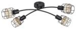 Spot Indiana, metal negru, E14 x4 MAX 25W, Ø95MM, L630MM - imagine 3