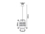 Pendul Indiana, metal negru, E27 x1 MAX 40W, Ø220MM, H300MM - imagine 5
