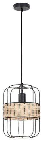 Pendul Indiana, metal negru, E27 x1 MAX 40W, Ø220MM, H300MM - imagine 4
