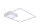 Plafonieră Sirius, metal crom, abajur alb, LED 30W, L400MM, H400MM - imagine 3