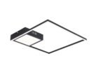 Plafonieră Sirius, metal negru mat, abajur alb, LED 30W, L400MM, H400MM - imagine 3