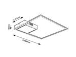 Plafonieră Sirius, metal negru mat, abajur alb, LED 30W, L400MM, H400MM - imagine 5