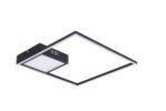 Plafonieră Sirius, metal negru mat, abajur alb, LED 30W, L400MM, H400MM - imagine 4