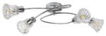 Plafonieră Hestia, metal crom, abajur transparent, E14 x4 MAX 40W, L640MM, H240MM - imagine 3
