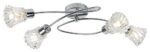 Plafonieră Hestia, metal crom, abajur transparent, E14 x4 MAX 40W, L640MM, H240MM - imagine 4