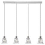 Pendul Hestia, metal crom, abajur transparent, E14 x4 MAX 40W, Ø120MM, L770MM - imagine 4