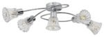 Plafonieră Hestia, metal crom, abajur transparent, E14 x5 MAX 40W, L635MM, H240MM - imagine 3