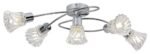 Plafonieră Hestia, metal crom, abajur transparent, E14 x5 MAX 40W, L635MM, H240MM - imagine 4