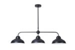 Pendul Dragan, metal negru mat, E27 x3 MAX 60W, Ø250MM, L1000MM - imagine 3