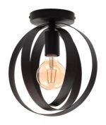 Plafonieră Cortado, metal negru, E27 x1 MAX 40W, Ø250MM - imagine 3