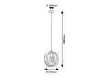 Pendul Cortado, metal negru, E27 x1 MAX 40W, Ø250MM - imagine 5