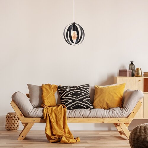 5360-e.jpg Pendul Cortado, metal negru, E27 x1 MAX 40W, Ø250MM - imagine 1