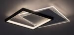 Plafonieră Malcolm, metal negru, abajur alb, LED 35W, L520MM, H400MM - imagine 7