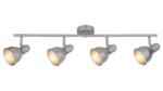 Spot Thelma, metal argintiu antic, E14 x4 MAX 40W, L740MM - imagine 4