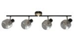Spot Salazar, metal stejar, abajur fumuriu, E14 x4 MAX 40W, Ø80MM, L700MM - imagine 3