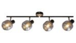 Spot Salazar, metal stejar, abajur fumuriu, E14 x4 MAX 40W, Ø80MM, L700MM - imagine 4