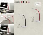 Veioză Timothy, metal/ plastic roşu, LED 7,5W, Ø150MM, H580MM - imagine 4