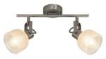 Spot Francis, metal crom satin, abajur transparent, E14 x2 MAX 28W, L330MM - imagine 3