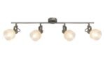 Spot Francis, metal crom satin, abajur transparent, E14 x4 MAX 28W, L820MM - imagine 3