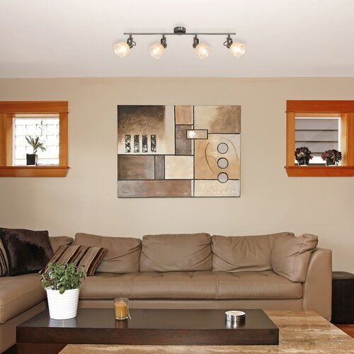 5440-e.jpg Spot Francis, metal crom satin, abajur transparent, E14 x4 MAX 28W, L820MM - imagine 1