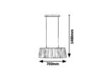 Pendul Pixie, metal alb, abajur mentă, E27 x2 MAX 60W, L700MM - imagine 4
