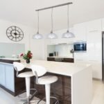 Pendul Petrina, metal crom satin, abajur transparent, E27 x3 MAX 40W, L1000MM