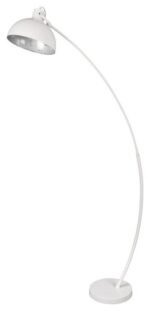Lampadar Otto, metal alb mat, abajur folie argint, E27 x1 MAX 60W, Ø250MM, L780MM, H1580MM - imagine 4