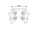 Spot Balzac, metal negru mat, GU10 x4 MAX 35W, L250MM, H250MM - imagine 5