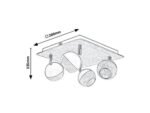 Spot Arthur, metal stejar, GU10 x4 MAX 35W, L260MM, H260MM - imagine 4