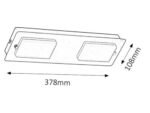 Corp de iluminat pentru baie Ruben, metal crom, abajur alabastru alb, LED x2 5, L378MM - imagine 5