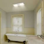 Corp de iluminat pentru baie Ruben, metal crom, abajur alabastru alb, LED x2 5, L378MM