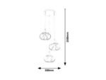 Pendul Palmira, metal crom, LED 50W, L500MM - imagine 5