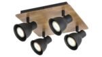 Spot Mac, metal fag, abajur negru, GU10 x4 MAX 35W, L300MM, H300MM - imagine 4